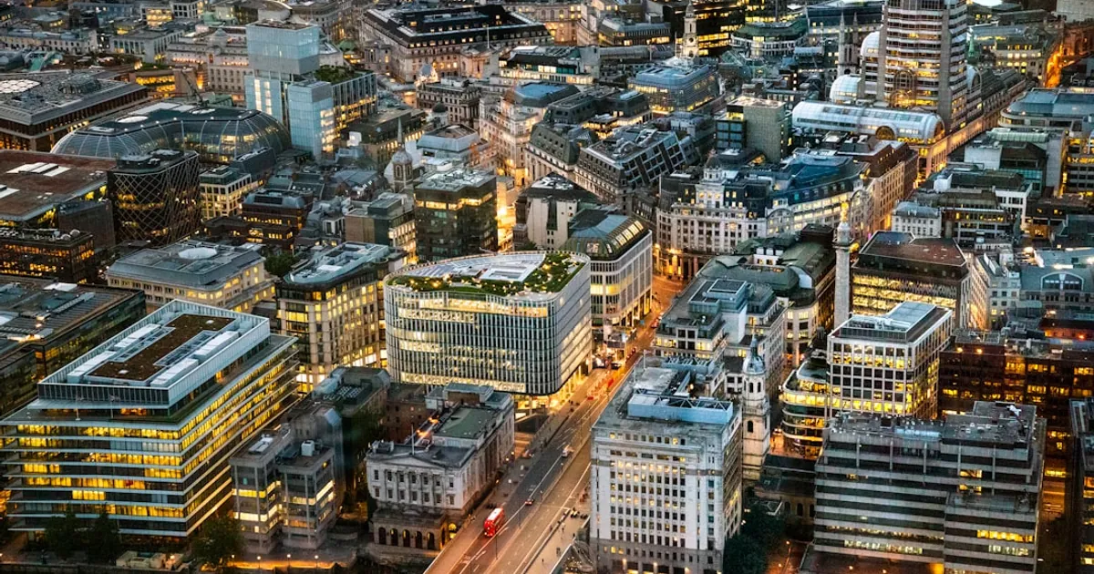 top view of high rise buildings